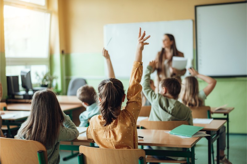 Kids Raising Hands